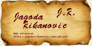 Jagoda Rikanović vizit kartica